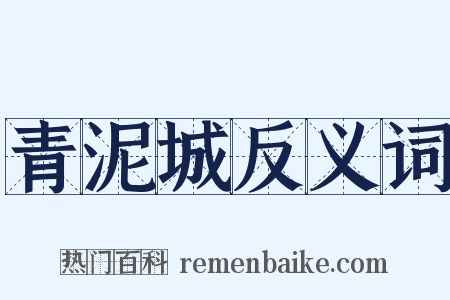 青泥城反义词是什么意思的图片